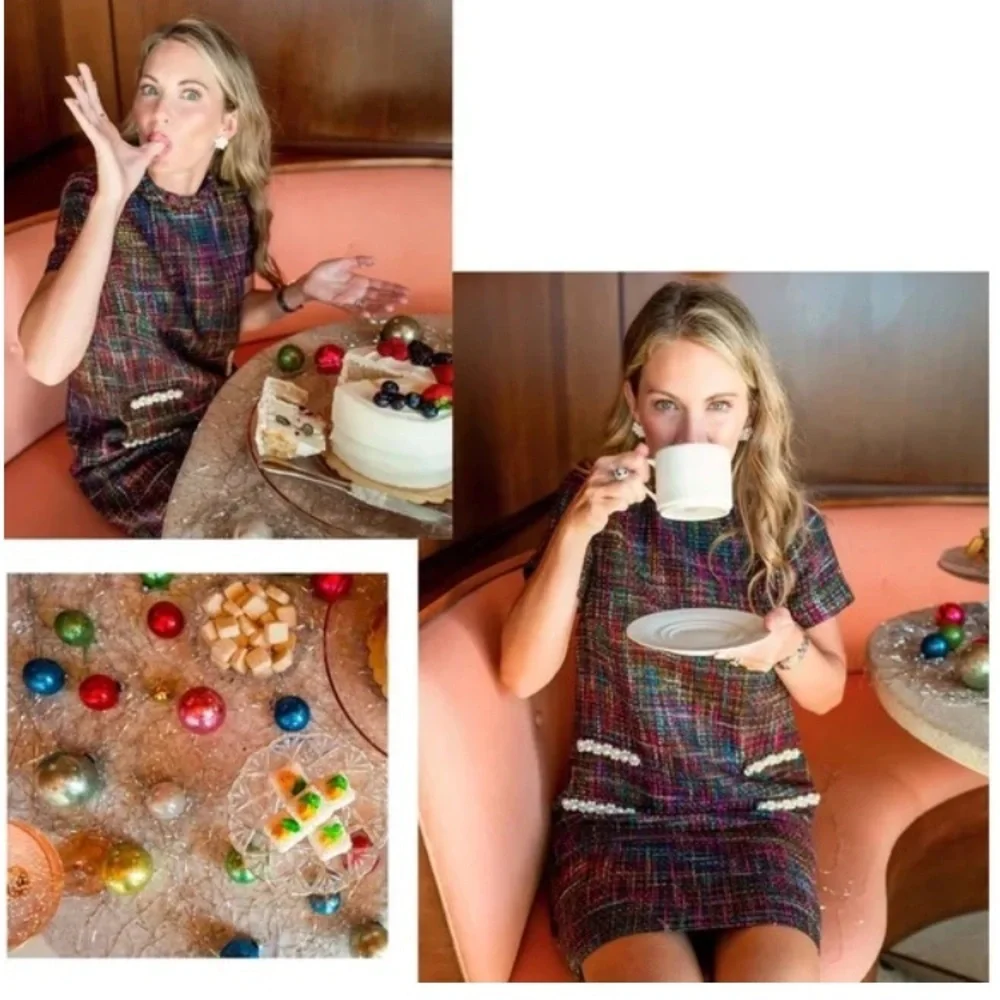 Tuckernuck x Cameran Eubanks Wimberly Dress Multicolor Tweed Jackie Size Small - Picture 12 of 13